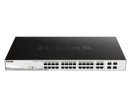 POE 24 Port Switch D-Link DGS-1210-28P/E POE 24-Port 10/100/1000BaseT PoE + 4 Gigabit SFP ports Web Smart POE 24 Port Switch ,